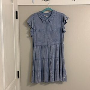 JODIFL Denim Blue Button-Up Shirt